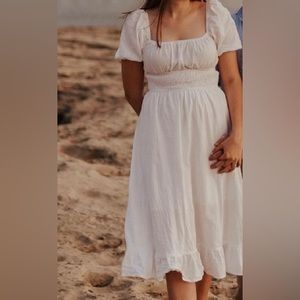 Shein Puff Sleeve Tie Back Dress